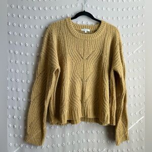 Madewell Tan Cable Knit Sweater